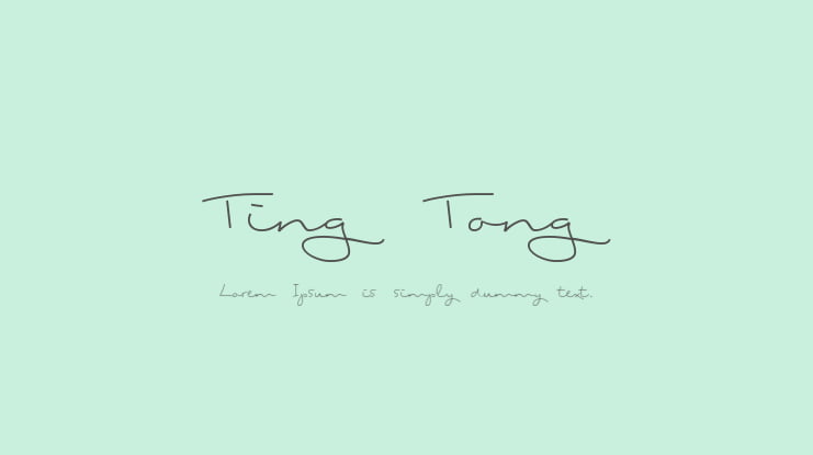 Ting Tong Font