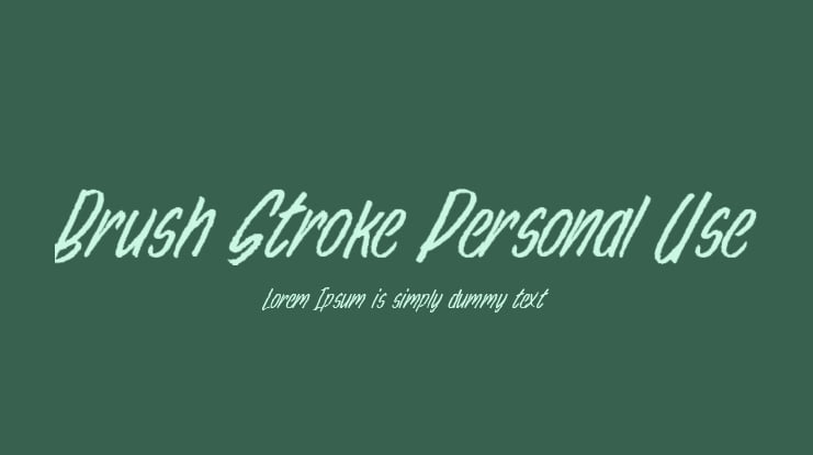 Brush Stroke Personal Use Font
