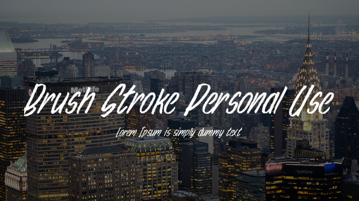 Brush Stroke Personal Use Font