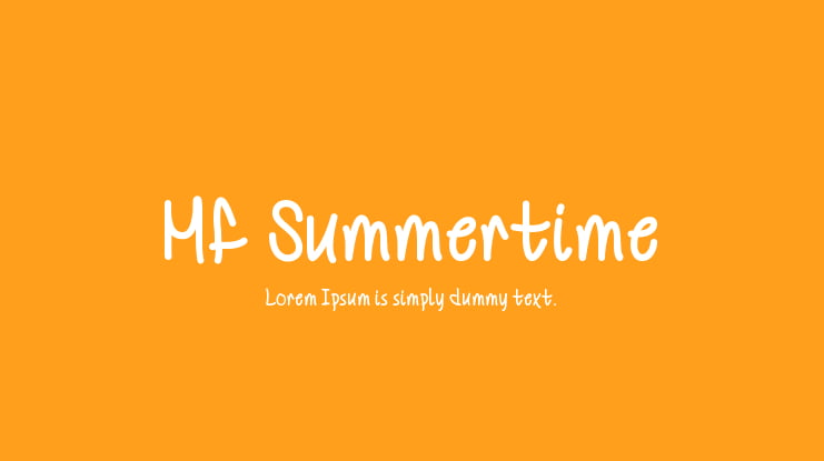 Mf Summertime Font