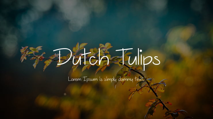 Dutch Tulips Font
