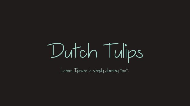 Dutch Tulips Font