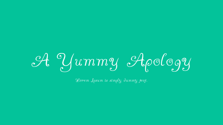 A Yummy Apology Font Family