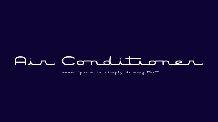 Air Conditioner Font