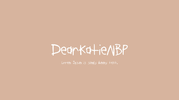 DearKatieNBP Font