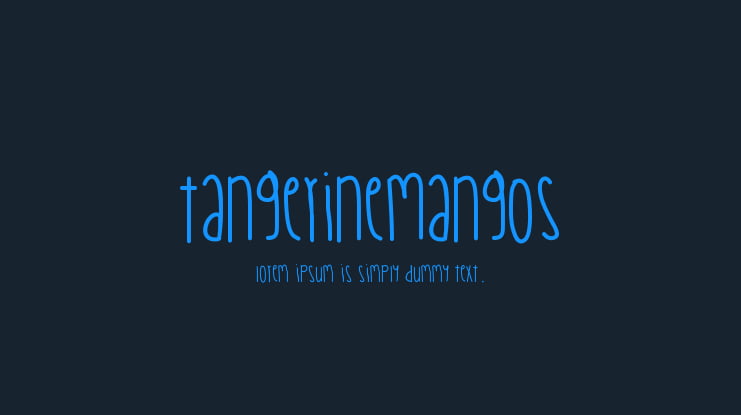 TangerineMangos Font Family