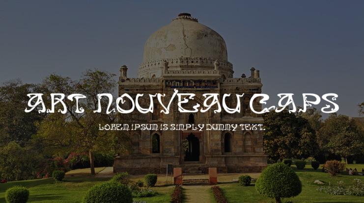 Art Nouveau Caps Font