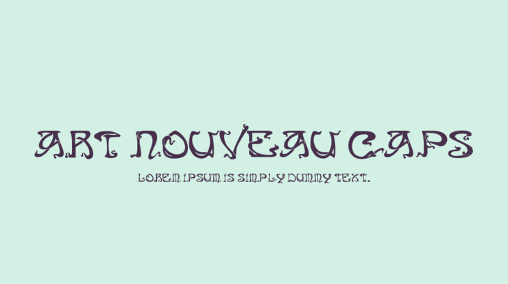 Art Nouveau Caps Font