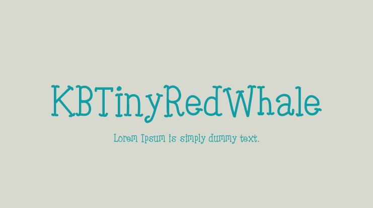 KBTinyRedWhale Font