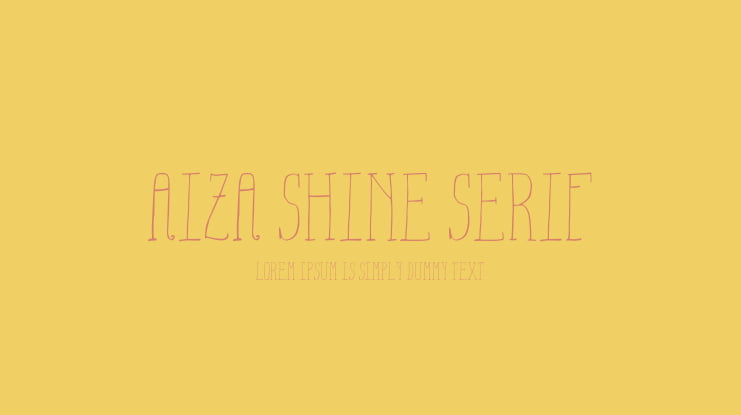 Aiza Shine Serif Font