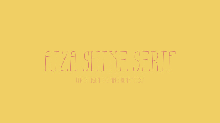 Aiza Shine Serif Font