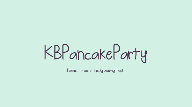 KBPancakeParty Font