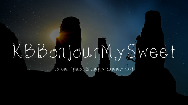 KBBonjourMySweet Font Family