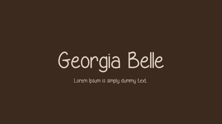 Georgia Belle Font Family