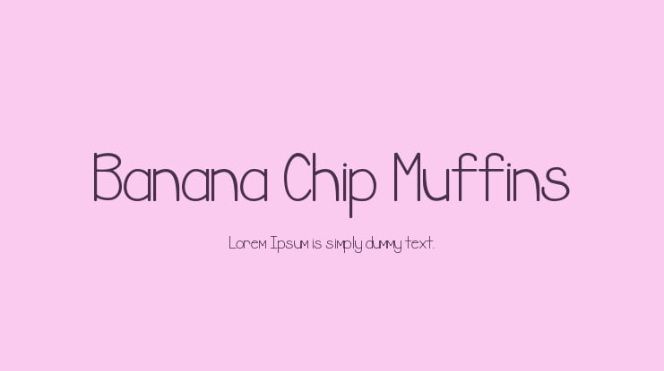 Banana Chip Muffins Font