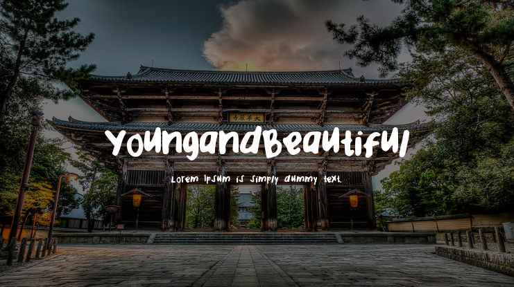 YoungandBeautiful Font