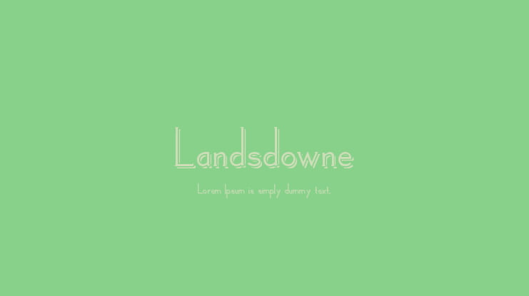Landsdowne Font Family
