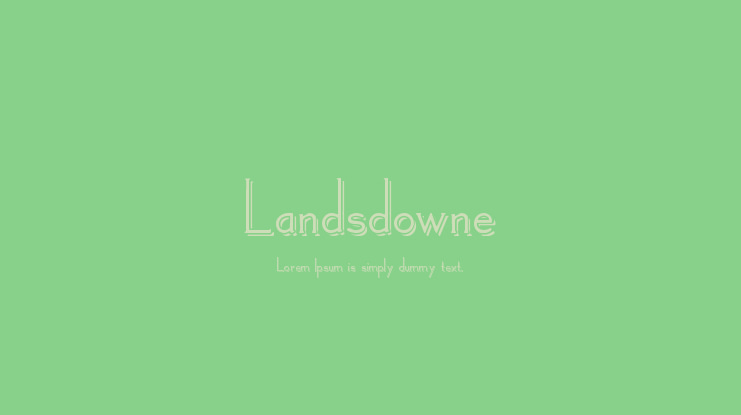 Landsdowne Font Family