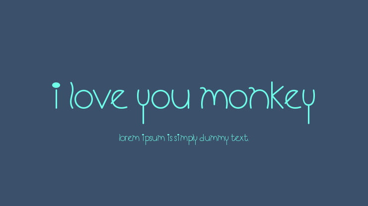 I Love You Monkey Font Family