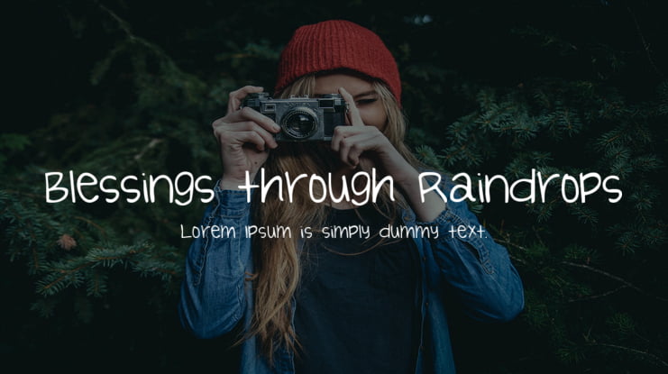 Blessings through Raindrops Font Family