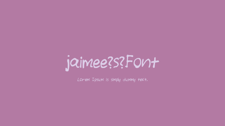 jaimee_s_Font Font