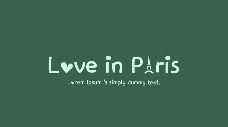 Love in Paris Font