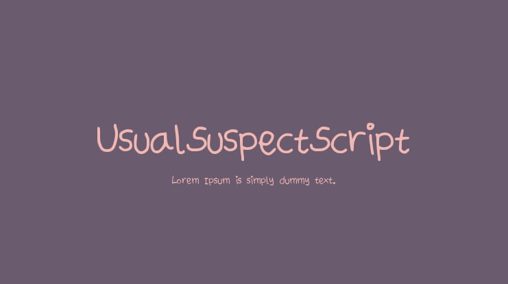 UsualSuspectScript Font