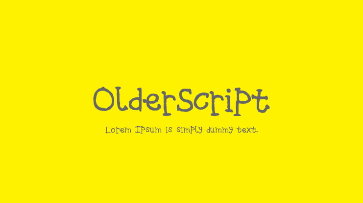 OlderScript Font