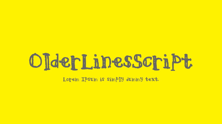 OlderLinesScript Font