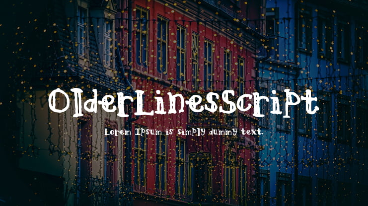 OlderLinesScript Font