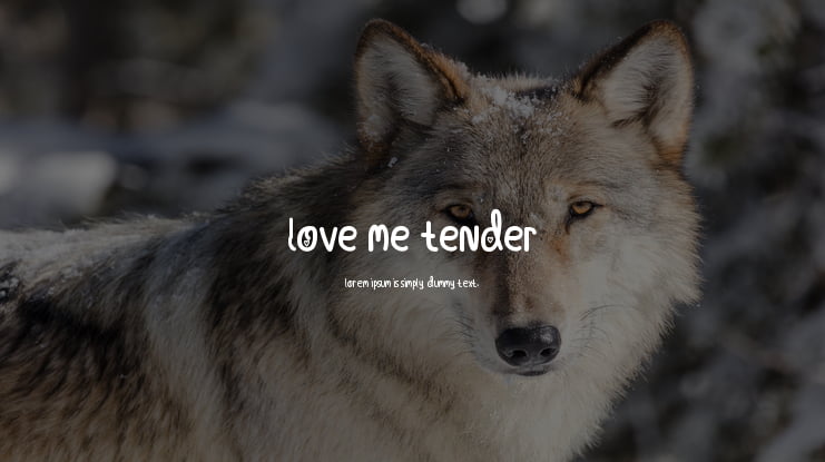 Love Me Tender Font