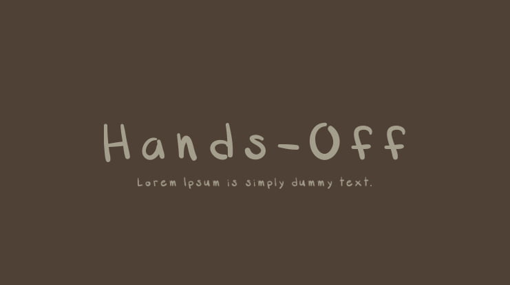 Hands-Off Font