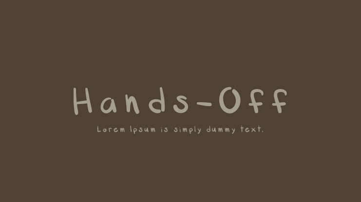 Hands-Off Font