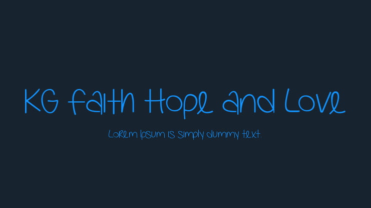 KG Faith Hope and Love Font