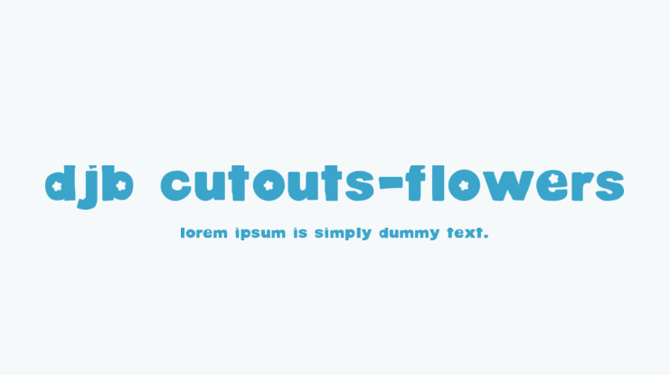 DJB Cutouts-Flowers Font Family