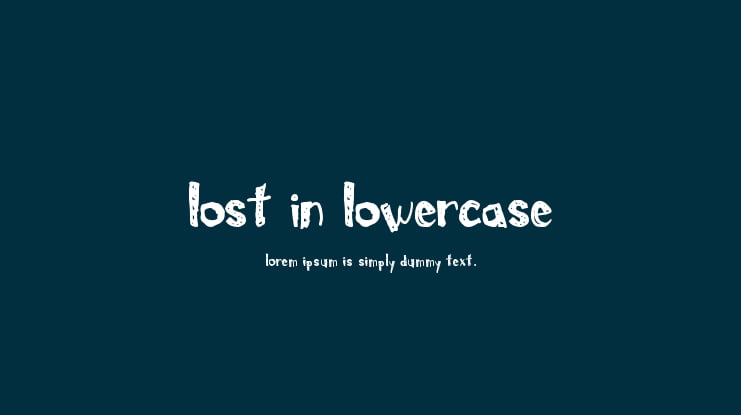 Lost In Lowercase Font