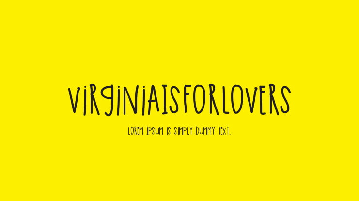 VirginiaIsForLovers Font