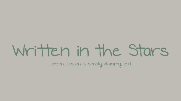 Written in the Stars Font