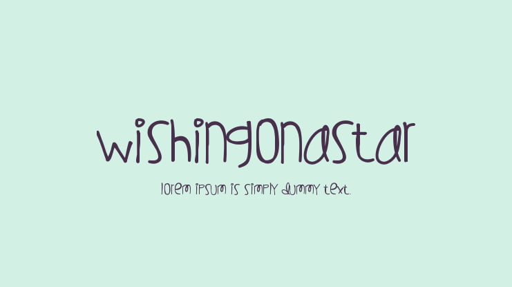 WishingOnAStar Font