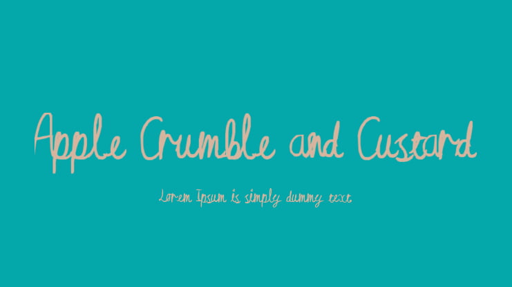 Apple Crumble and Custard Font Family