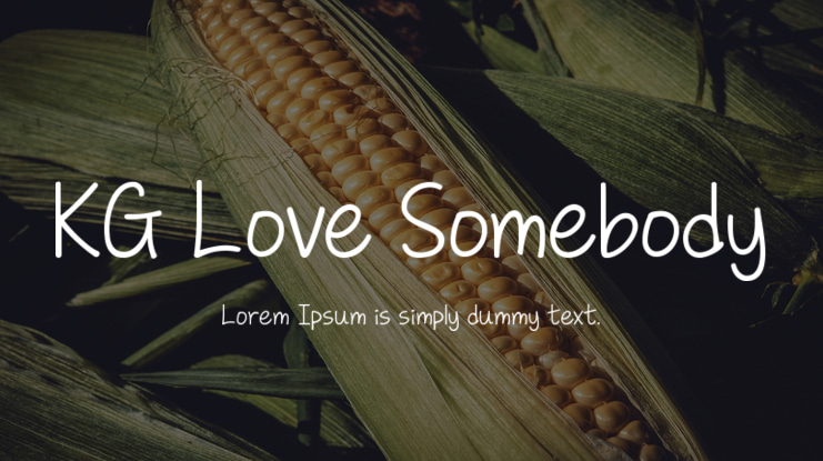 KG Love Somebody Font