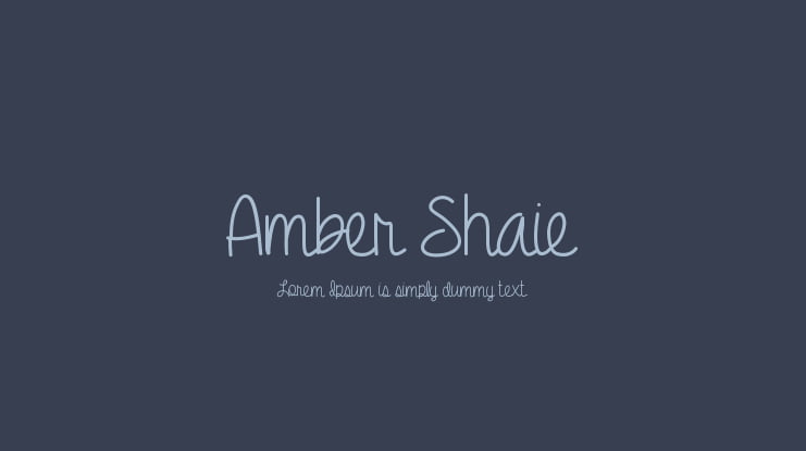 Amber Shaie Font