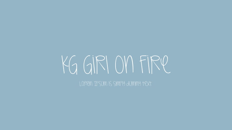 KG Girl On Fire Font