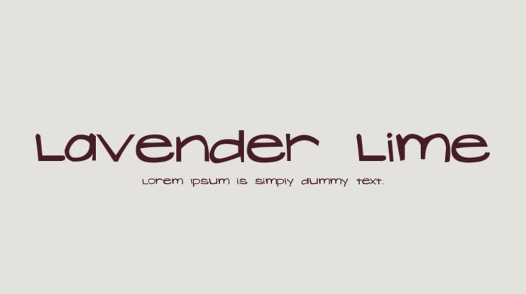 Lavender Lime Font
