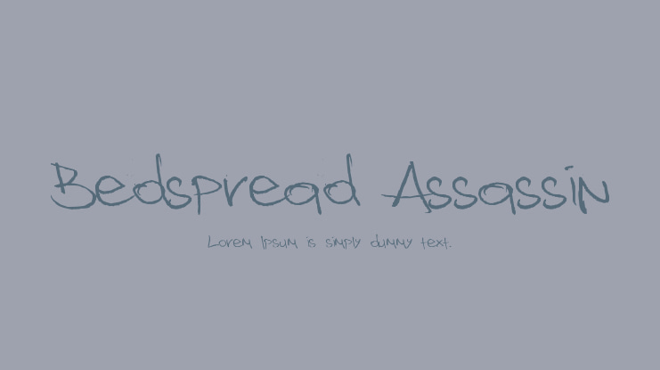 Bedspread Assassin Font