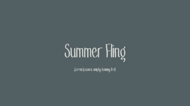 Summer Fling Font
