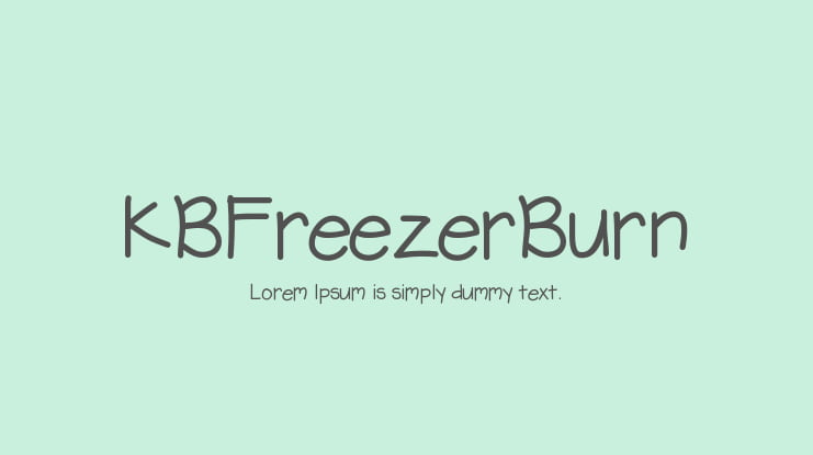 KBFreezerBurn Font