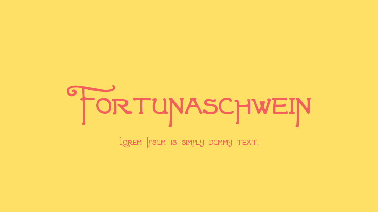 Fortunaschwein Font