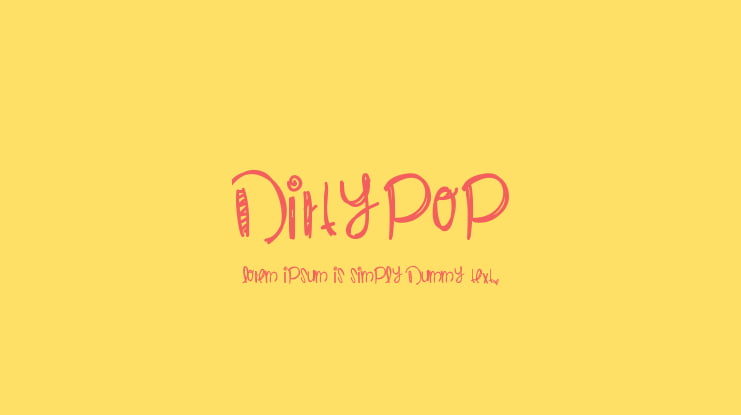 DirtyPop Font