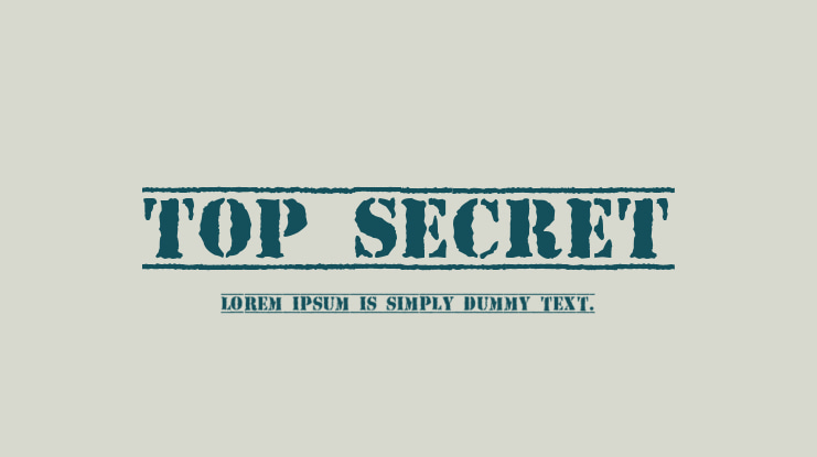 Top Secret Font